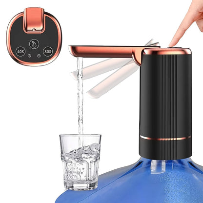 Aquno: USB Rechargeable Automatic Water Dispenser – 1-Touch Pump for 20L Bottles with Timer Function, 1200mAh Battery & Easy Operation for Home, Office & Travel