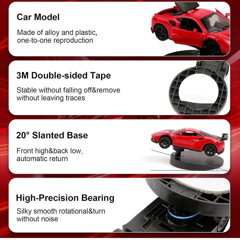 Skiddy: Dashboard Drift Car Decor with Openable Doors for Car Interior & Enthusiasts