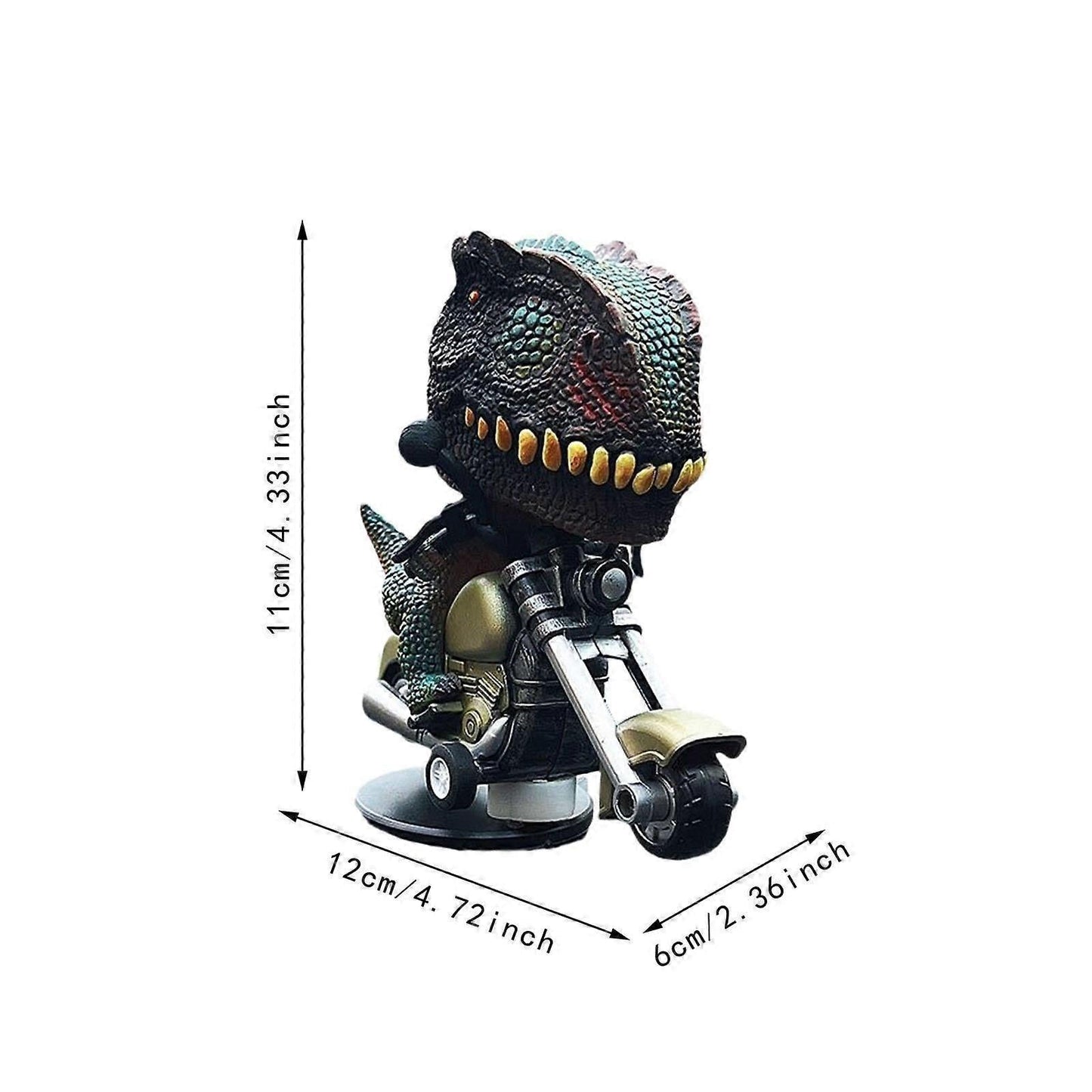 DynoDrift: Dashboard Drift Dinosaur Motorcycle Toy, Creative Car Decor for Car Interior, Enthusiasts & Collectible Gifting
