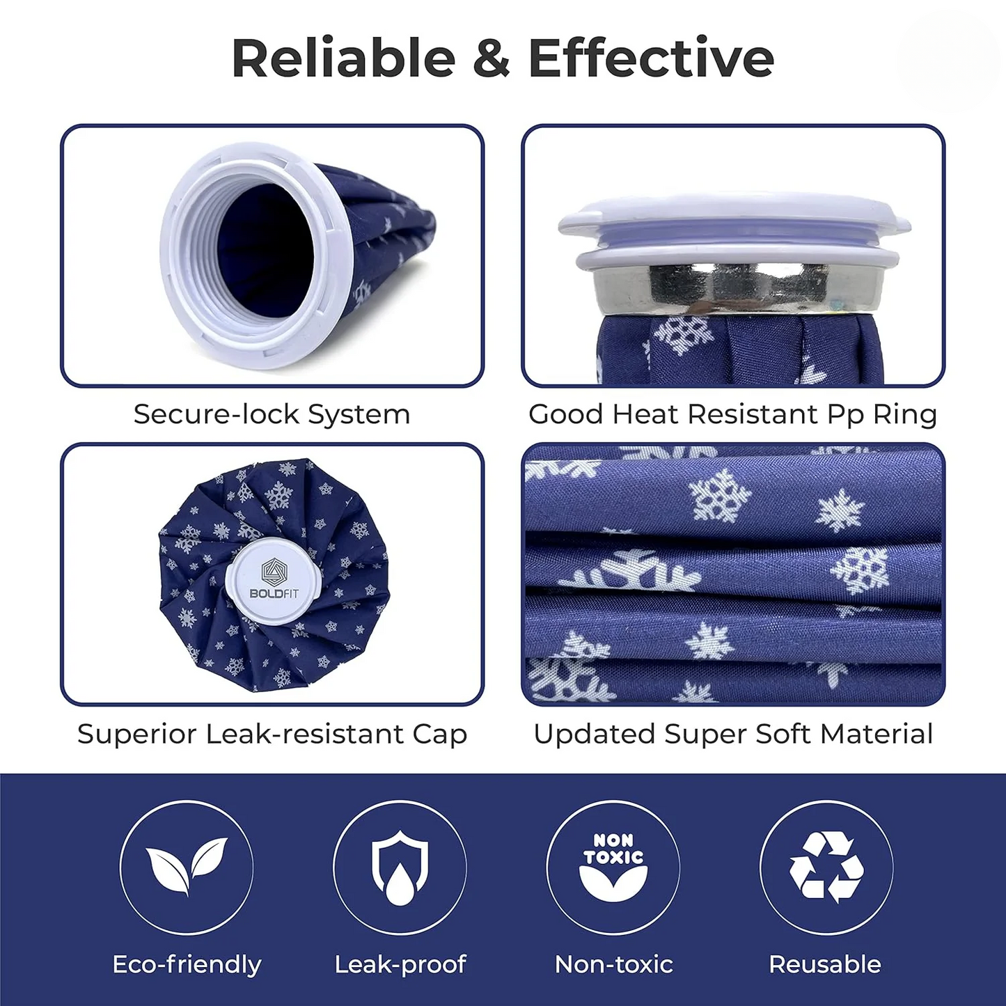 IceMate: Reusable Cold Compress Bag, 9-Inch Leak-Proof Ice Pack for Pain Relief, Swelling, Sports Injuries, Cramps & First Aid Therapy