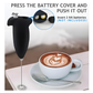Frothi: Portable Handheld Coffee Frother for Latte, Cappuccino & Beverages, High-Speed Electric Milk Frother with Stainless Steel Whisk