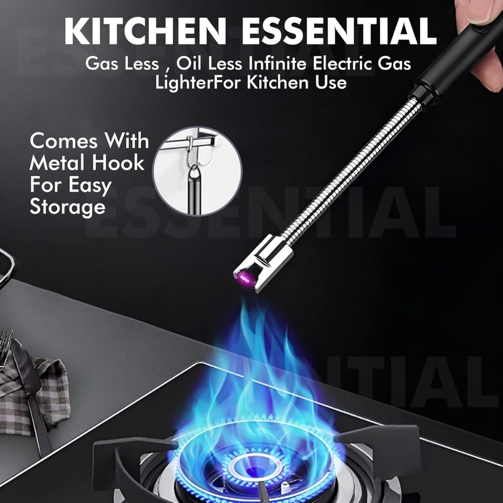 Sparq: Rechargeable Electric Arc Lighter, Windproof with Flexible Neck & USB-C Port for Gas Stove & Candles
