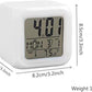 GlowDream: RGB Aura LED Digital Alarm Clock, Table Clock with Date, Day, Time & Temperature Display