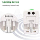 PluGo: Universal Travel Adapter with USB, All-in-One International Plug Adapter for Charging & Appliances Compact Worldwide Adapter for Travel