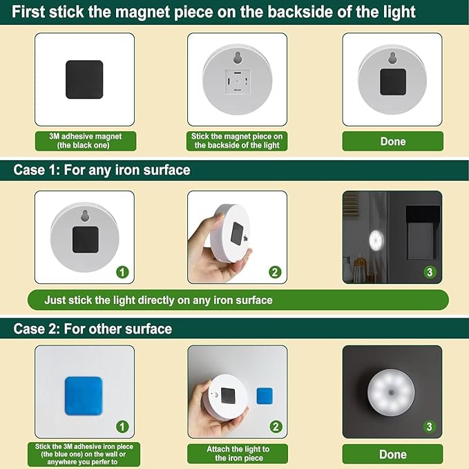 Lumiq: Motion Sensor LED Night Light, USB Rechargeable, Auto-On Cabinet Light with Warm Glow for Wardrobe, Stairs, Hallway, Kitchen & Closet Use