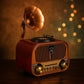 Grammy: Retro Gramophone Bluetooth Speaker with Classic Horn Design, Portable  Music Player with FM/AM/SW Radio, USB & TF Card Support, Deep Bass Sound