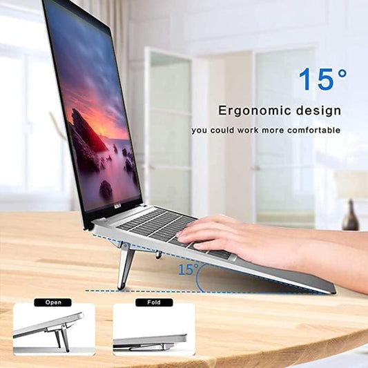 LiftUp: Foldable Slim Laptop Kickstand Legs, Convenient Ergonomic Laptop Stand with Anti-Slip Base for Office & Home Use
