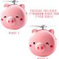 Snouty: 2-in-1 USB Rechargeable Piggy Mini Fan with LED Mirror Light, Cute Handheld Makeup Mirror & Portable Cooling Fan for Daily Use & Travel