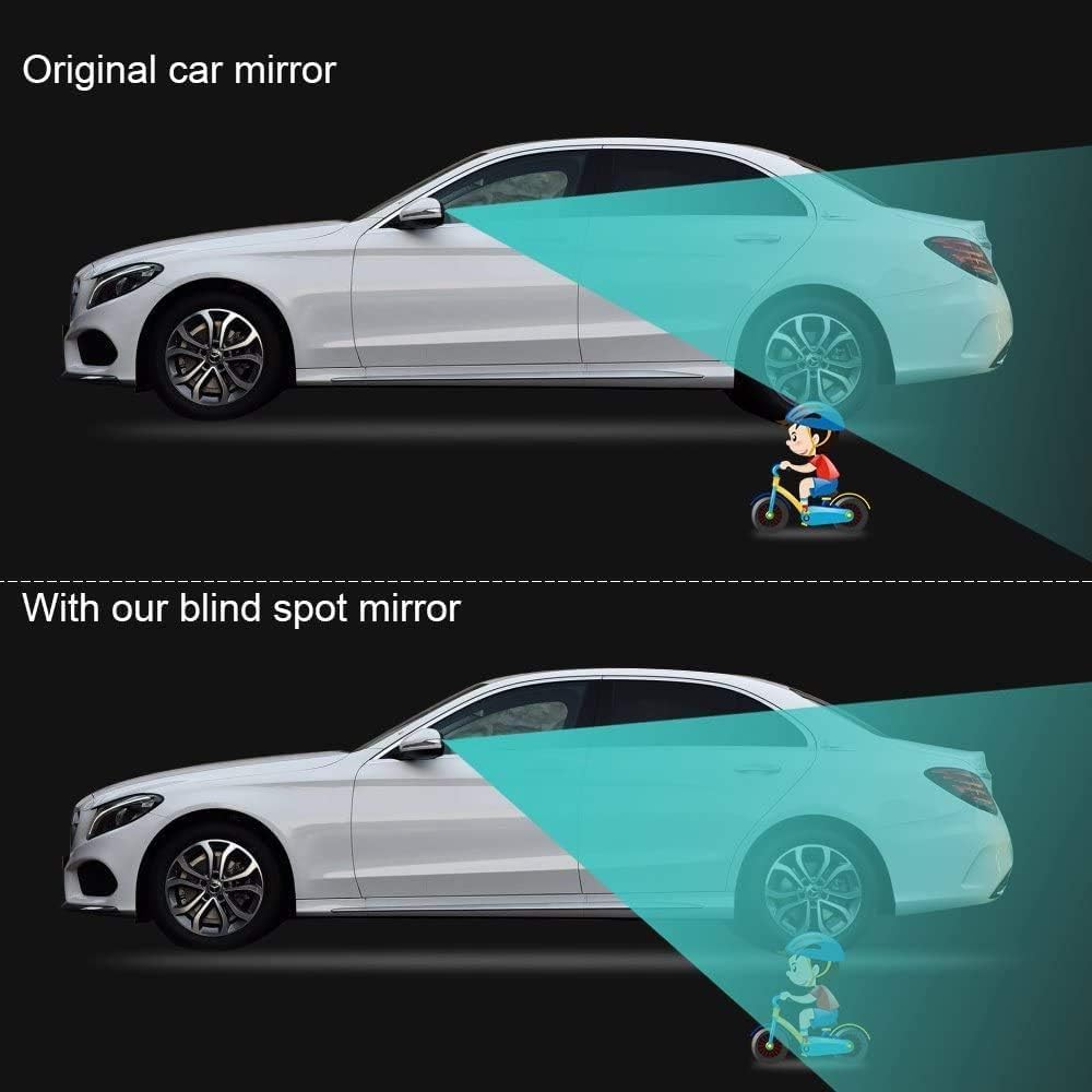 BlindSpot: 360° Wide-Angle Convex Blind Spot Mirrors, HD Glass Stick-On Side Rear View Mirrors for Cars, SUVs & Trucks (Pack of 2)