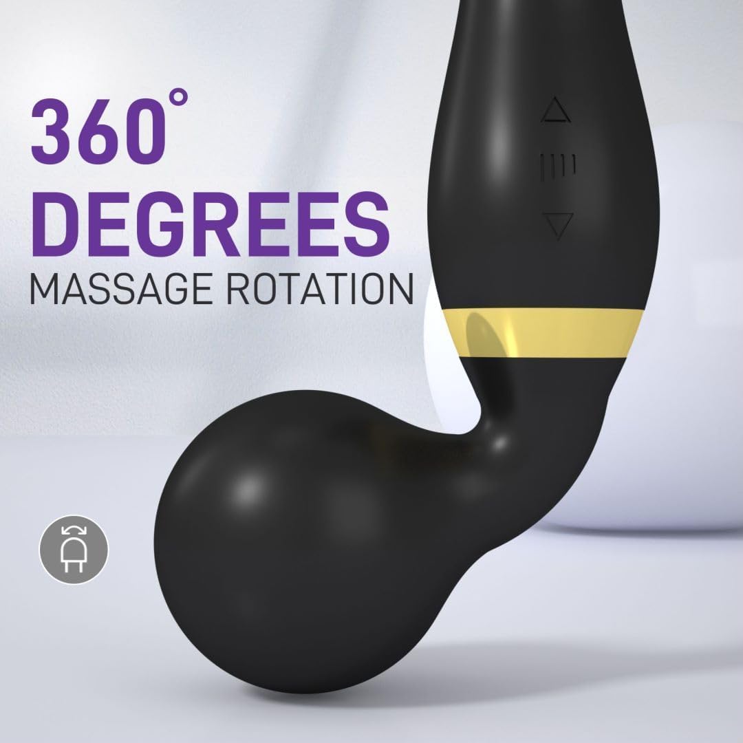 Vellura: Electric Full Body Massager Wand with Dual Heads & 10 Vibration Modes – Handheld Deep Tissue Relief for Neck, Back & Shoulder Pain
