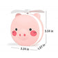 Snouty: 2-in-1 USB Rechargeable Piggy Mini Fan with LED Mirror Light, Cute Handheld Makeup Mirror & Portable Cooling Fan for Daily Use & Travel