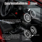 Ignitron: Engine Start/Stop Button Cover with Zinc Alloy Rotary Ring, Stylish Ignition Protector for Cars, SUVs & Motorcycles (Tungsten Gold Finish)