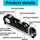 Metrix: 4-in-1 Multipurpose Laser Spirit Level with 8ft Measuring Tape, Built-in Bubble Level, Metric & Imperial Ruler for Picture Hanging & DIY Projects