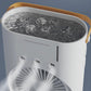 Breezo: Rechargeable Dual-Fan Air Cooler with Mist Spray – High Power Oscillating Mini AC with Remote, USB-C Charging, RGB Lights & Cold Air Blower for Home & Travel
