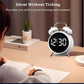 Wakee: Retro LED Alarm Clock with Twin Bells – Extra Loud Battery-Powered Clock for Heavy Sleepers, Stylish Wake-Ups & Desk or Bedroom Decor