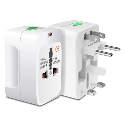 PluGo: Universal Travel Adapter with USB, All-in-One International Plug Adapter for Charging & Appliances Compact Worldwide Adapter for Travel