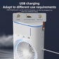 Breezo: Rechargeable Dual-Fan Air Cooler with Mist Spray – High Power Oscillating Mini AC with Remote, USB-C Charging, RGB Lights & Cold Air Blower for Home & Travel