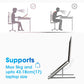 Standee: Foldable Aluminium Laptop Stand with 7-Angle Adjustment, Anti-Slip Riser with Velvet Pouch for 9"–15.6" Devices, MacBooks, Dell, HP & Office Use