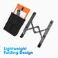 Standee: Foldable Aluminium Laptop Stand with 7-Angle Adjustment, Anti-Slip Riser with Velvet Pouch for 9"–15.6" Devices, MacBooks, Dell, HP & Office Use