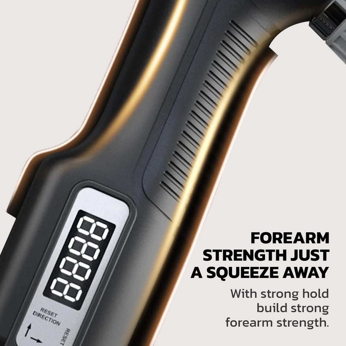 Grippy: Adjustable Hand Grip Strengthener with Built-In Counter, 10kg to 100kg Resistance Trainer for Wrist & Forearm Muscle Building
