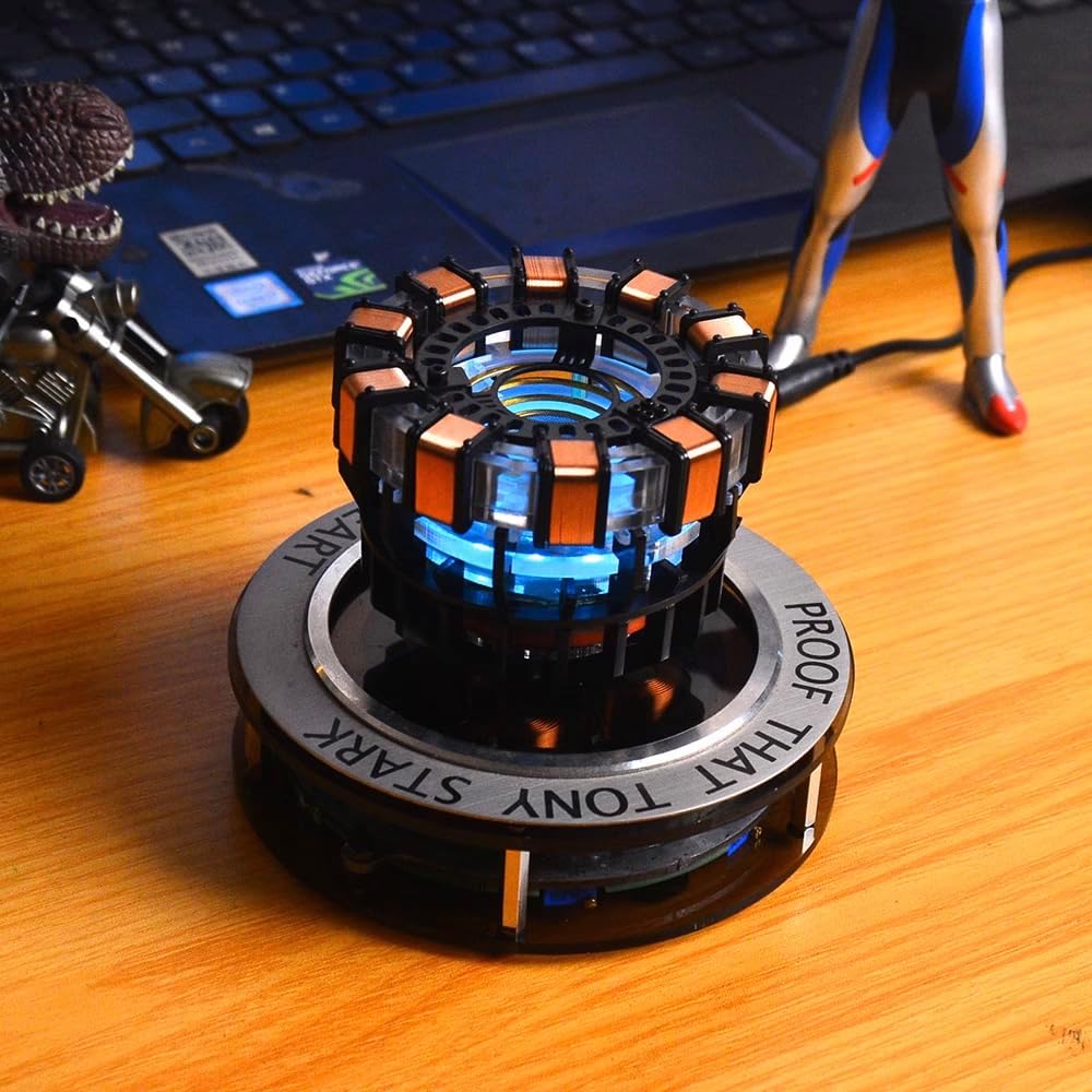ArcNex: Levitating MK1 Arc Reactor Decor & Collectible & 360° Free Floating Display — 1:1 Collector Replica for Superhero Fans