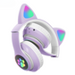 PurrStar: Cat Ear Bluetooth Headphones with LED Lights & Mic, Wireless Over-Ear Headphones, Cute Kitty Design for Music & Gaming (Assorted)