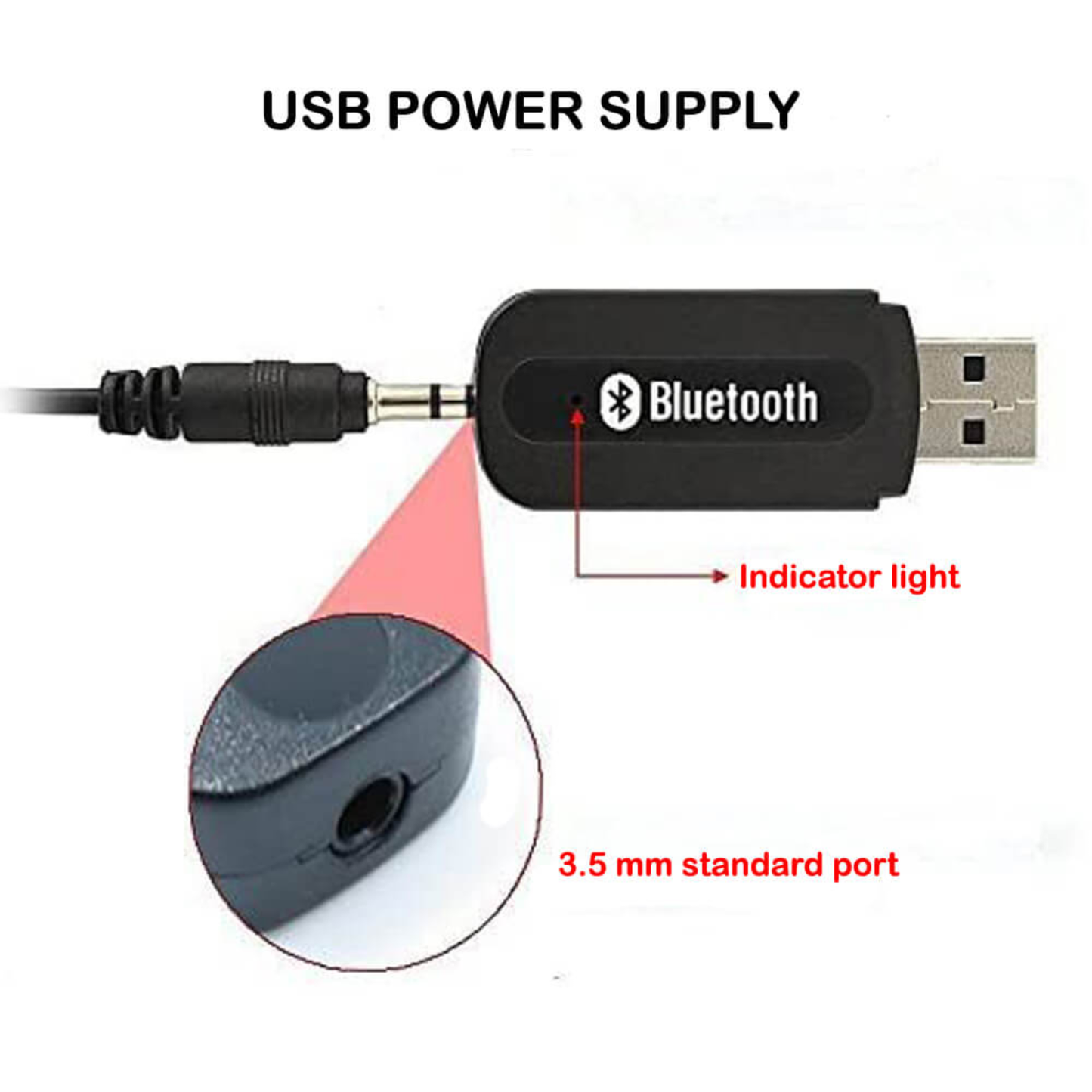 BluSync: Bluetooth Audio Receiver Adapter for Car Head Unit, Wired Speakers & AUX Devices, Wireless 3.5mm AUX Receiver