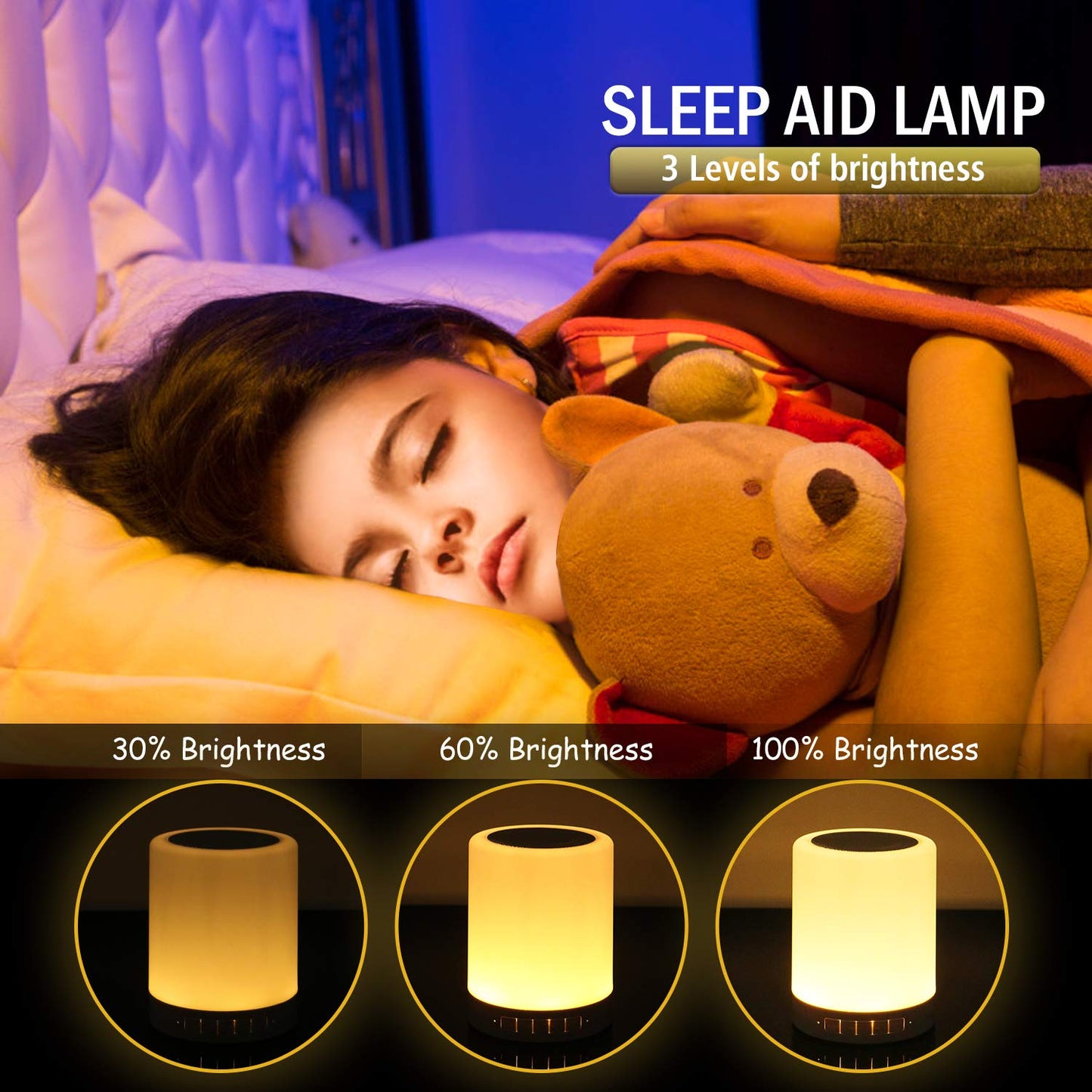 Zuno: Wireless Bluetooth Speaker Lamp with RGB Light – For Bedroom, Desk Setup & Gifting