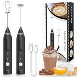 Baristix: Powerful Rechargeable Milk Frother & Beater with 3 Adjustable Speeds & 2 attachments, Handheld Frother for Coffee, Latte, Hot Chocolate & Eggs