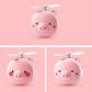 Snouty: 2-in-1 USB Rechargeable Piggy Mini Fan with LED Mirror Light, Cute Handheld Makeup Mirror & Portable Cooling Fan for Daily Use & Travel