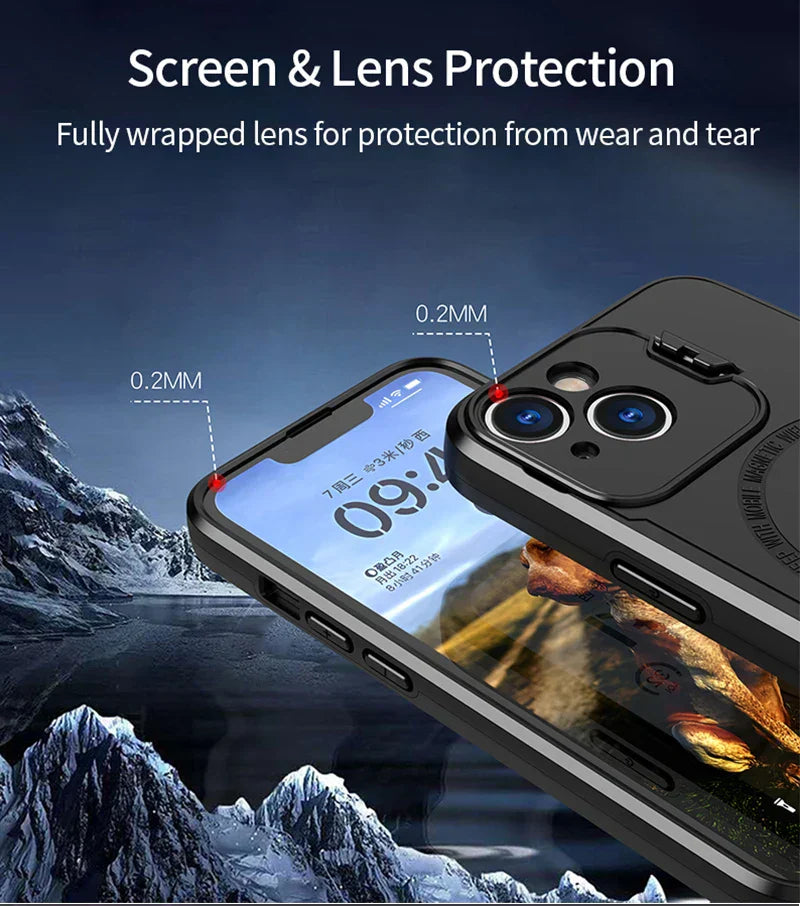 iPhone 14 MagSafe Case With Camera Protection Flip Kickstand