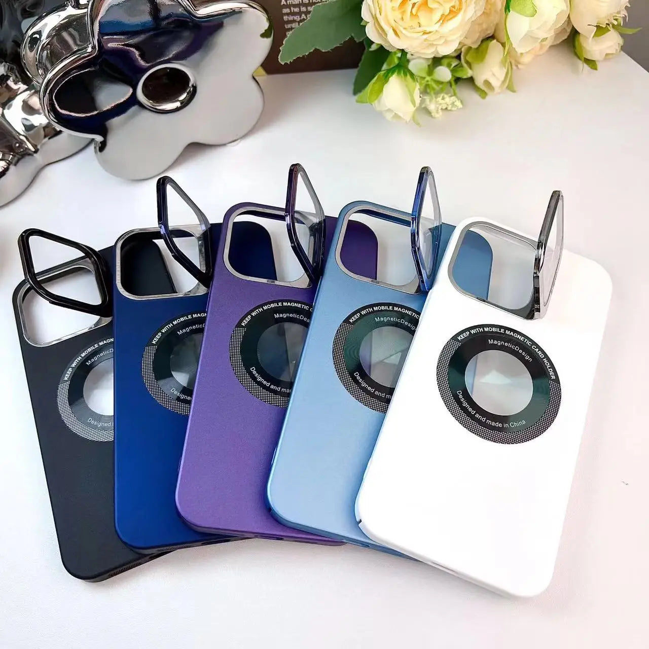 iPhone 15 Back Cover With MagSafe Charging and Camera Protection Stand