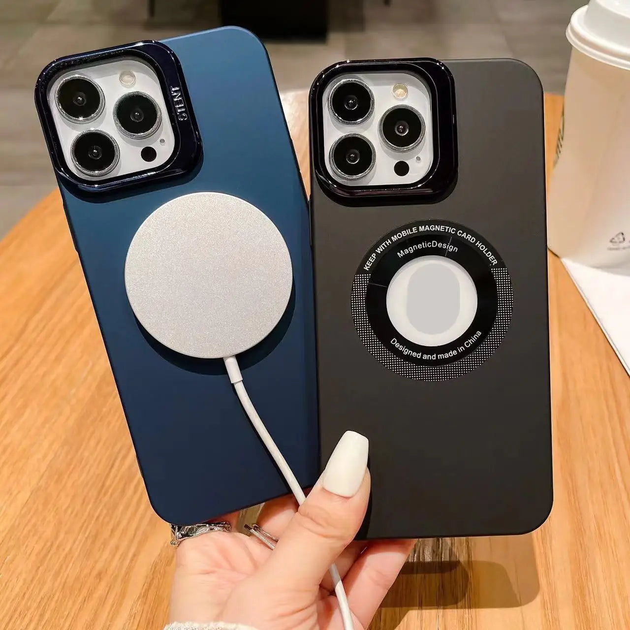 iPhone 15 Back Cover With MagSafe Charging and Camera Protection Stand