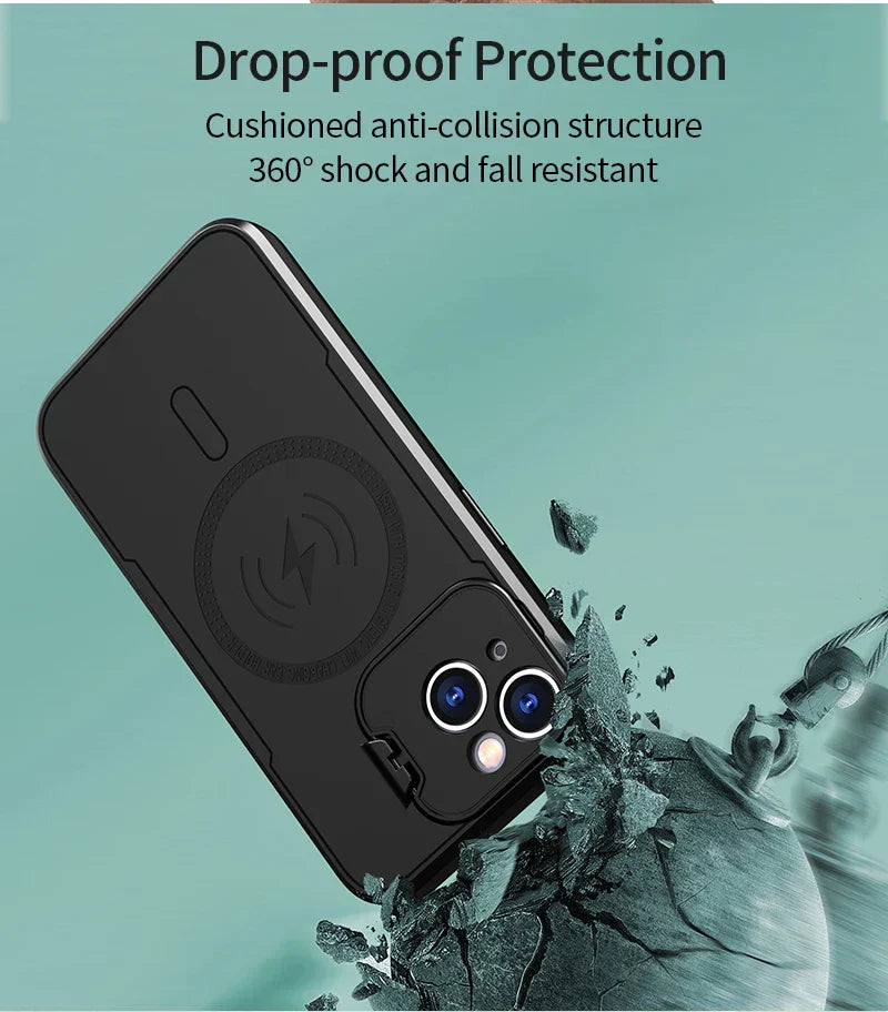 iPhone 14 MagSafe Case With Camera Protection Flip Kickstand