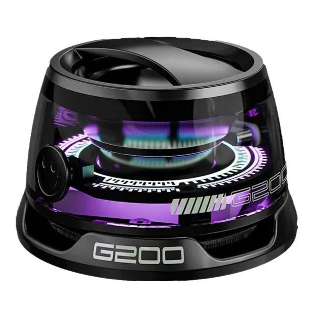 Voxa: Bluetooth Speaker with Magsafe Magnetic Mount, RGB Lights & Clear Transparent Design, Works as Phone Stand for Travel, Adventure & Gamers