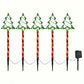 Twinkly: Solar LED Christmas Tree Garden Lights, Waterproof Outdoor Décor with Auto On/Off, 8 Modes & Festive Glow for Pathways, Patios, Yard