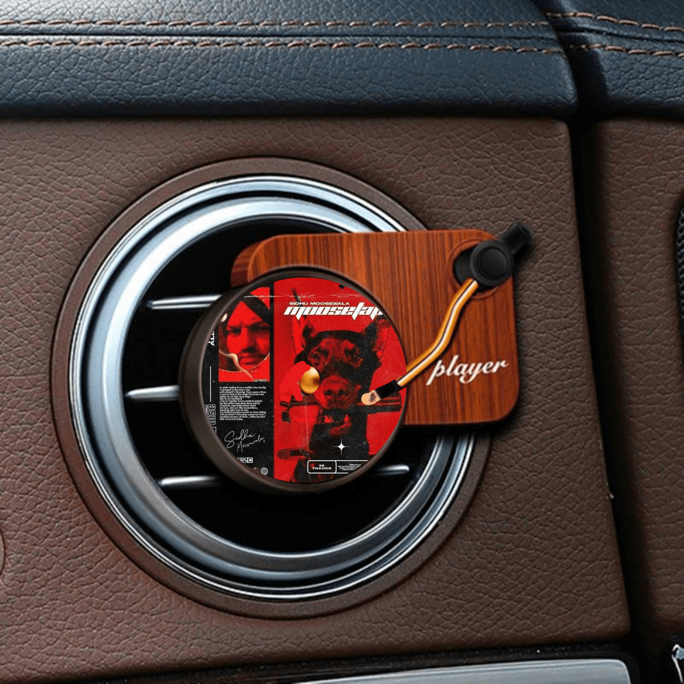 Vintiq: Retro Turntable Car Air Freshener – Clip-On Rotating Vinyl Diffuser with Long-Lasting Aroma & Replacement Pads for Dashboard AC Vents