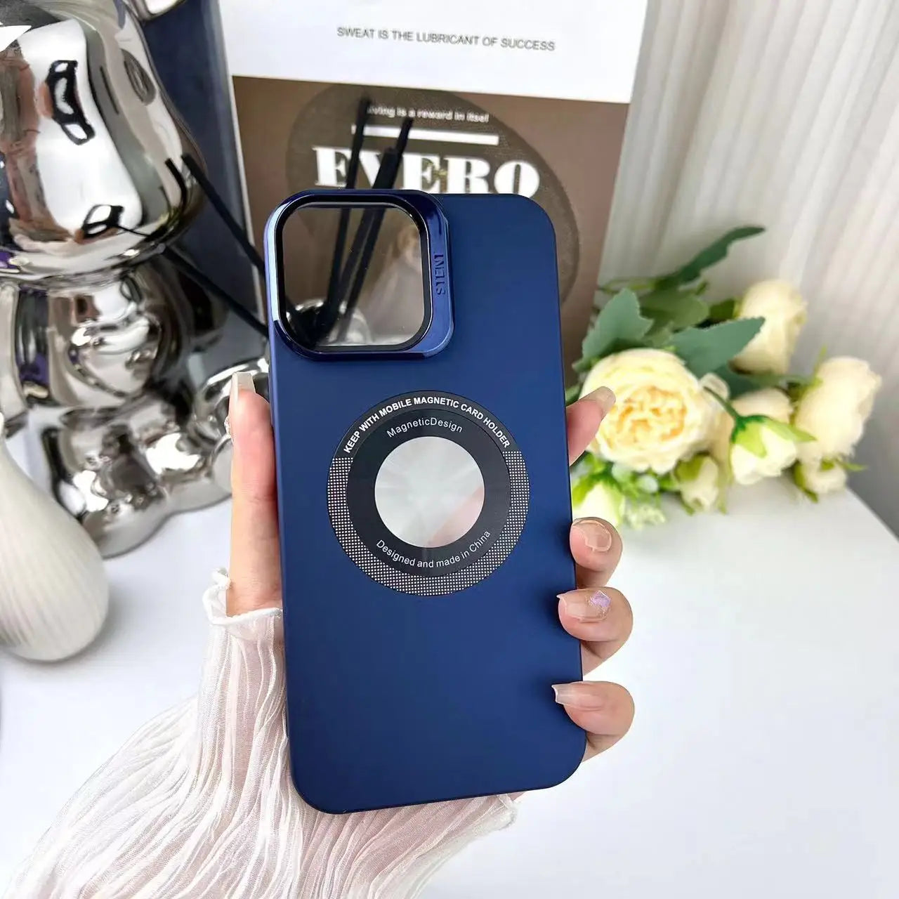 iPhone 15 Back Cover With MagSafe Charging and Camera Protection Stand